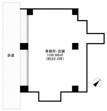【東村⼭市・久⽶川駅4分⻄武新宿線】32坪　自由度抜群のスケルトン物件　飲食可